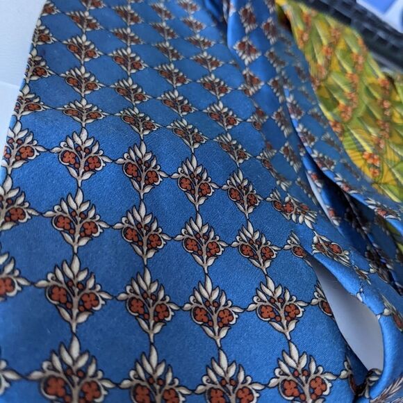 Vintage Italian Silk Tie Ties Set Of 2 - Picture 5 of 8